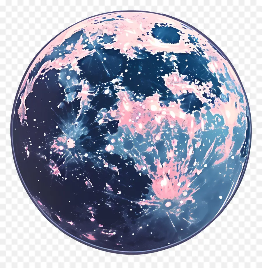 Planeta，Luna Colorida PNG