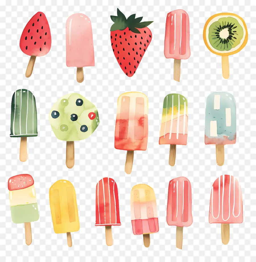 Las Paletas De Helado，La Fruta PNG