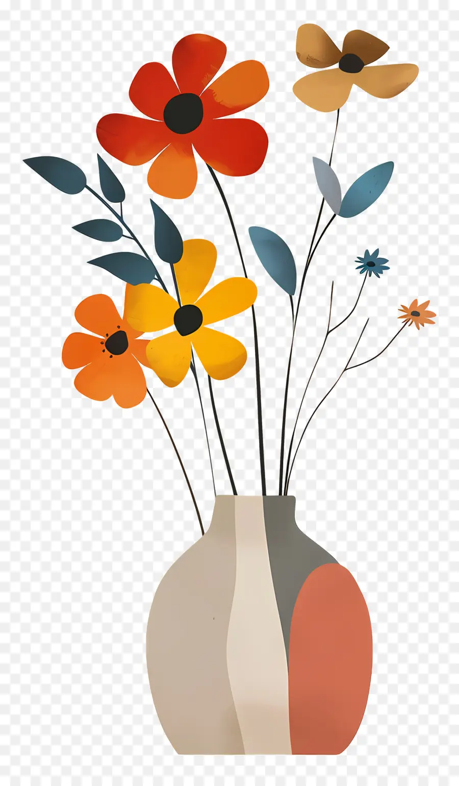 Las Flores En El Florero，Flores PNG