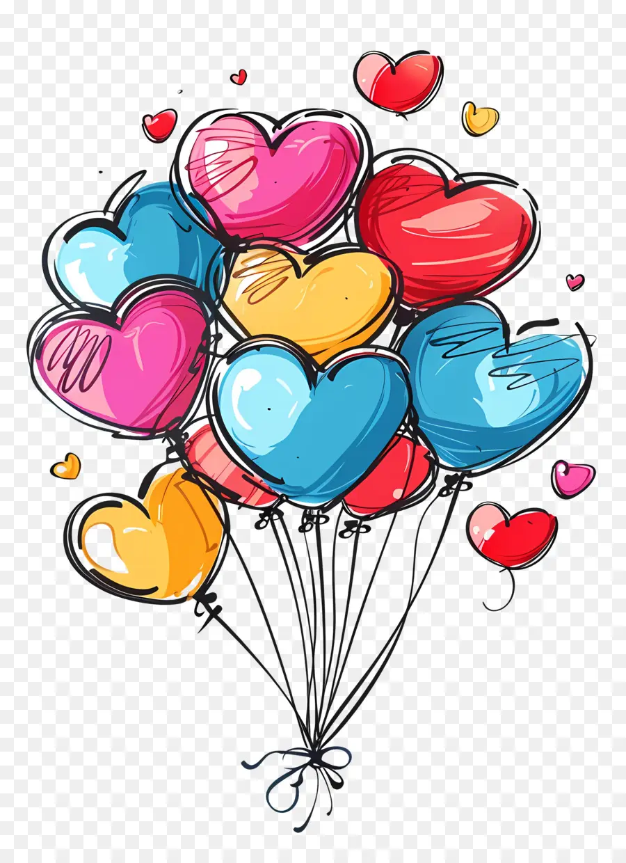 Globos，Corazones PNG