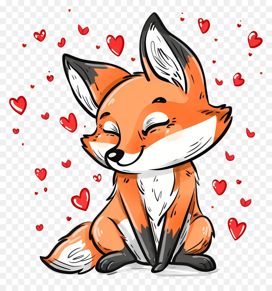 Fox En El Amor，De Dibujos Animados De Fox PNG