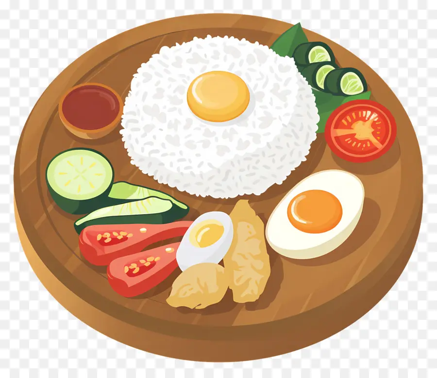 Nasi Lemak，Plato De Arroz PNG