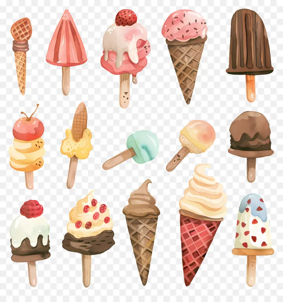 Helado，Conos De Helado PNG