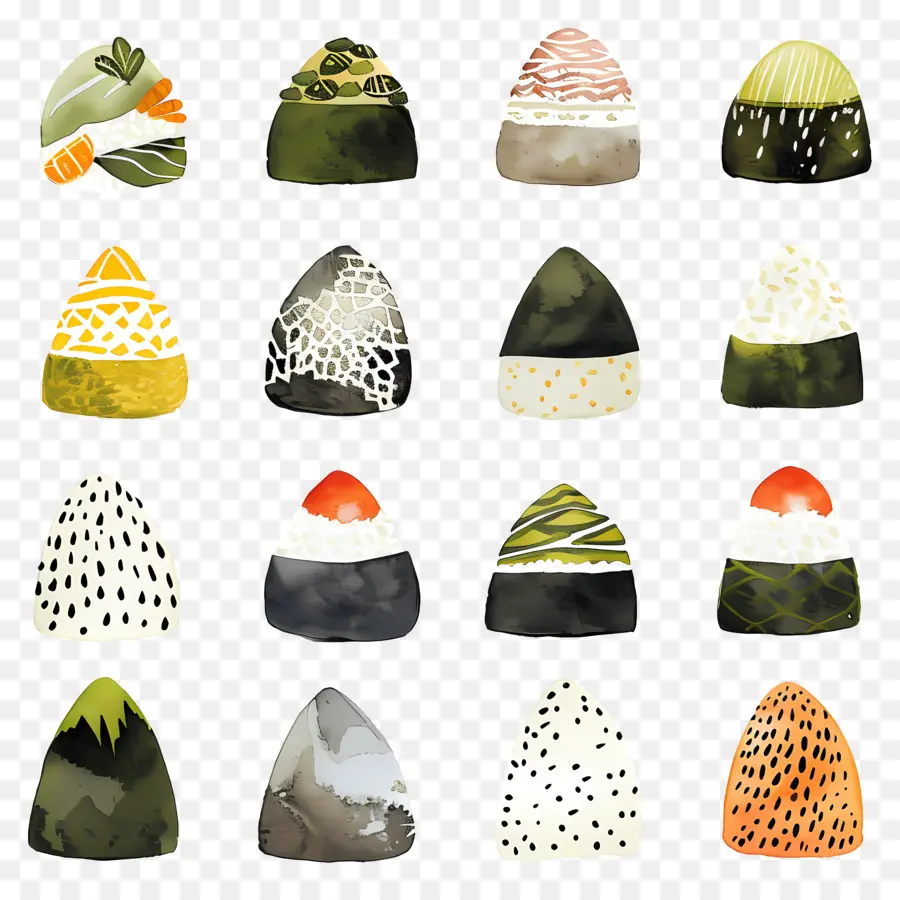 Onigiri，Pinturas Acuarela PNG