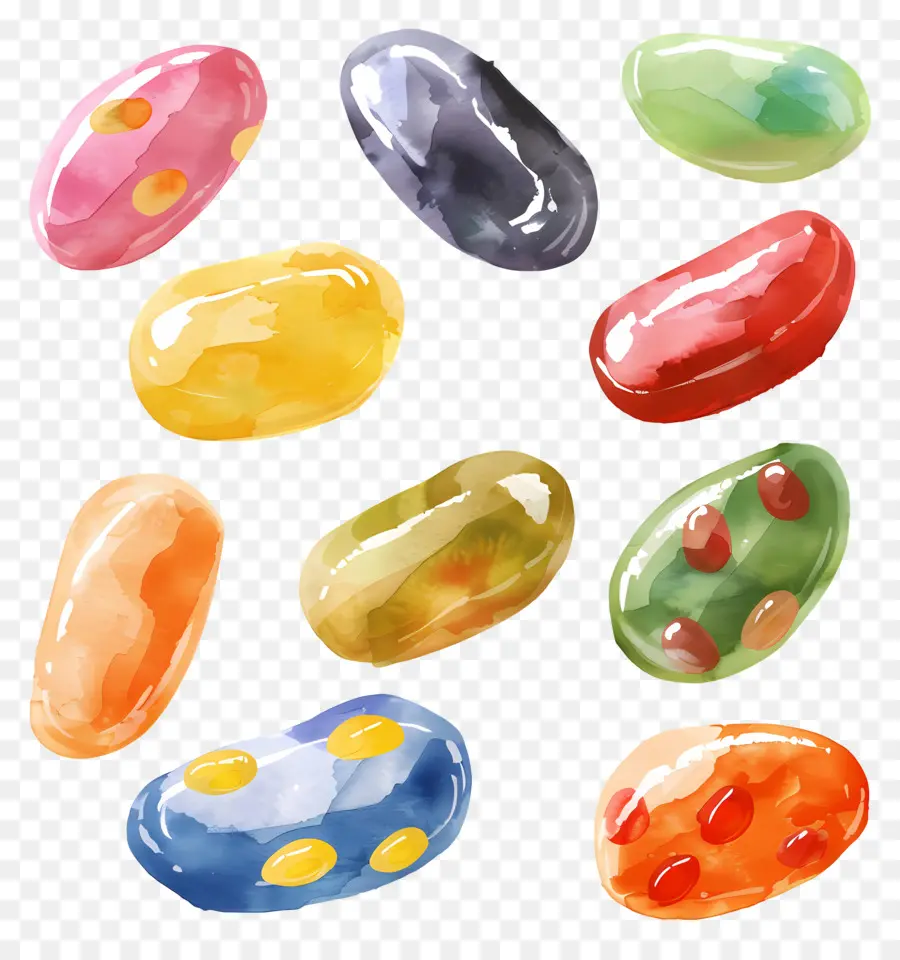 Jelly Beans，Colorido PNG