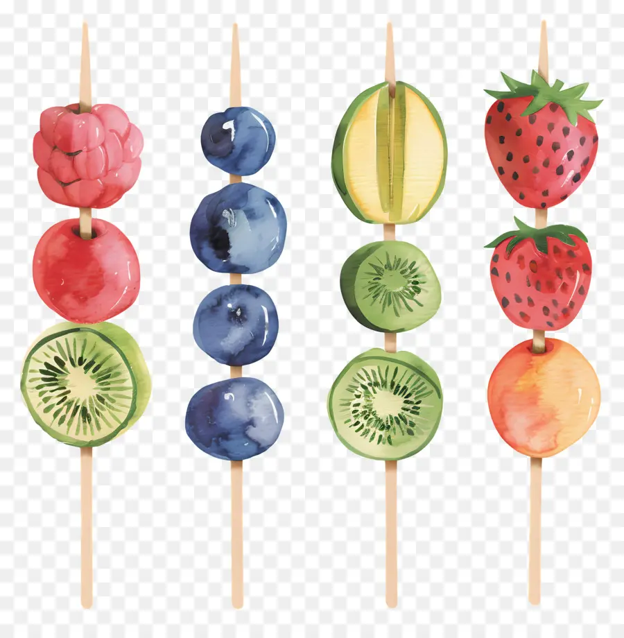 Brochetas De Fruta，La Fruta PNG