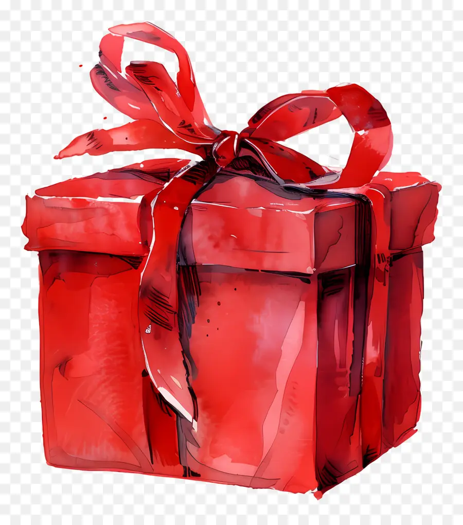 Rojo De Regalo，Caja De Regalo PNG