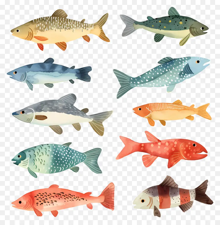 Los Peces，Colorido PNG