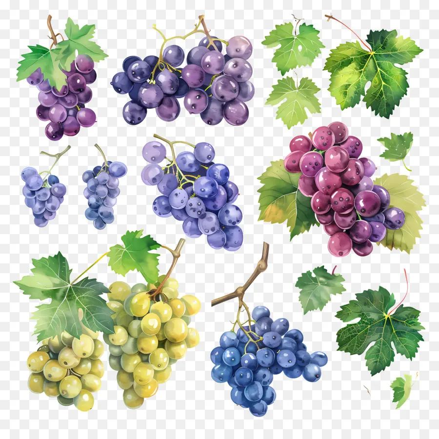 Las Uvas，Morado PNG