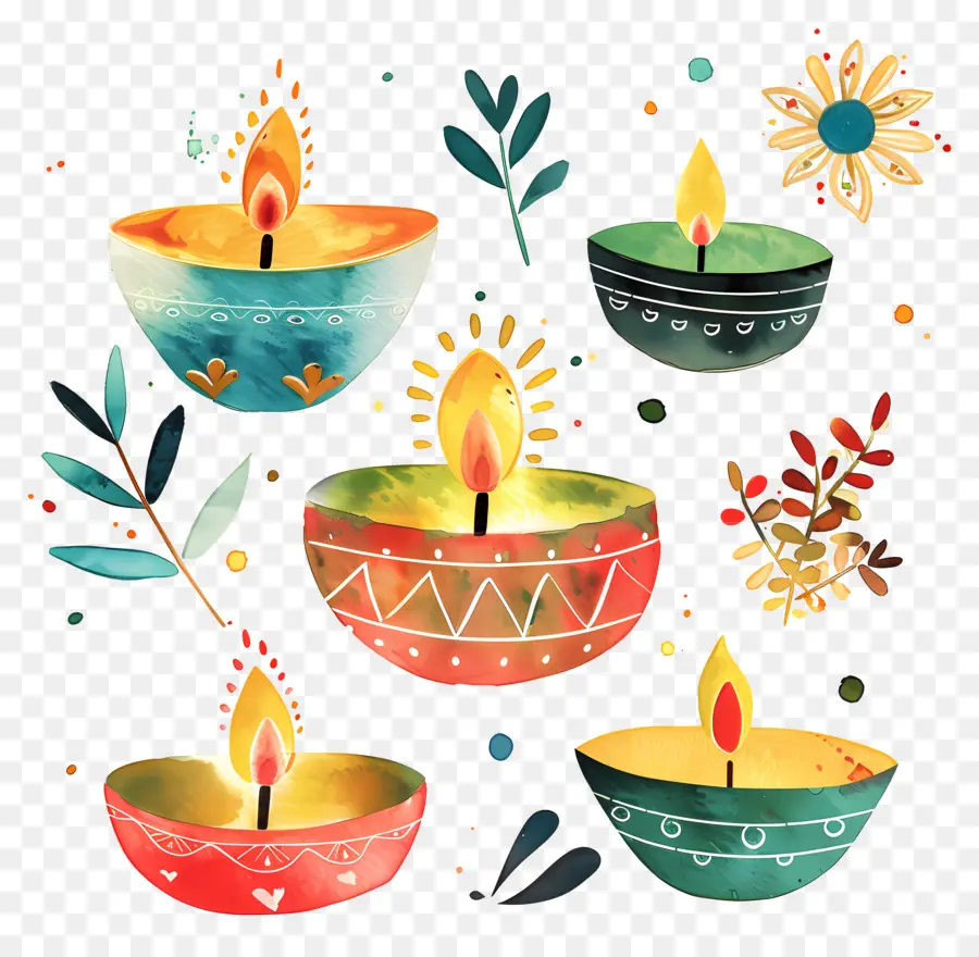 Diwali，Velas PNG