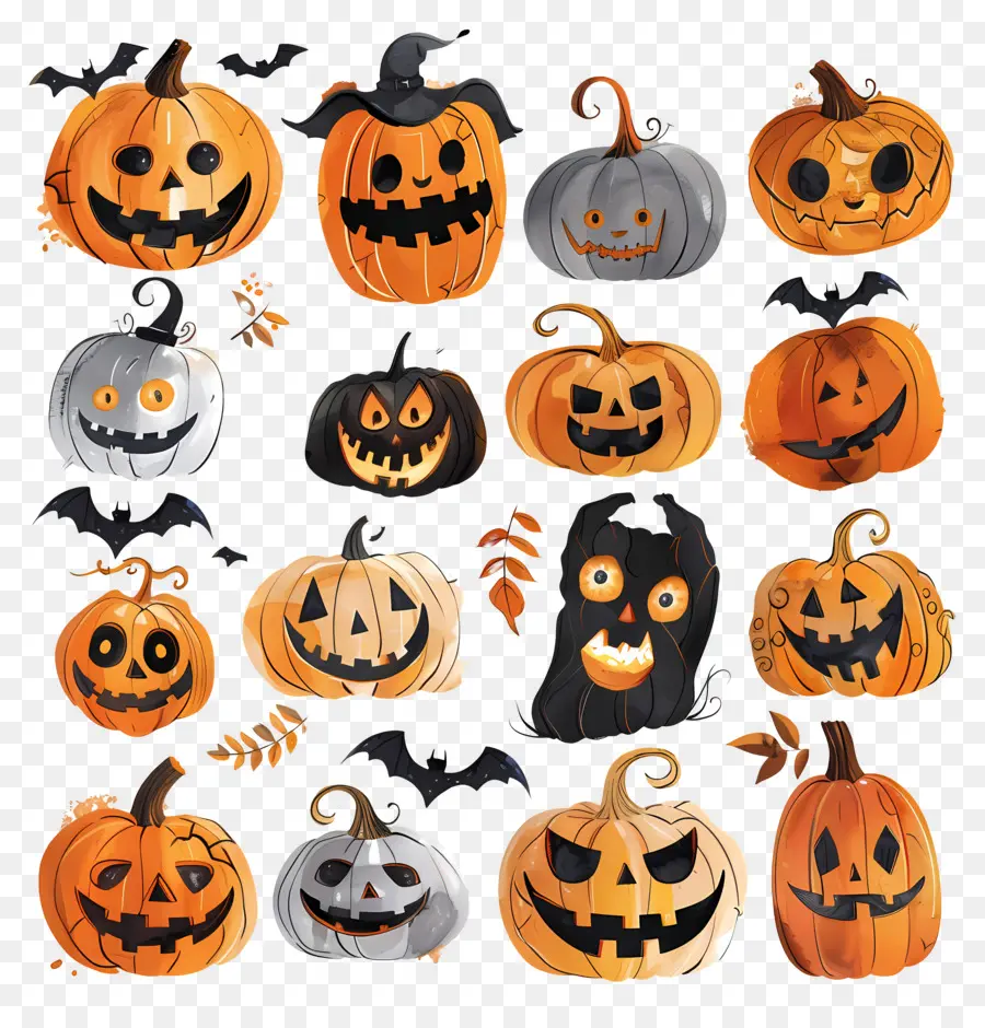 Jack O Linternas，Calabazas De Halloween PNG