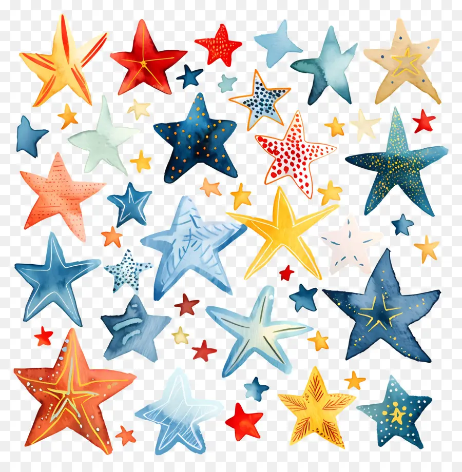 Estrellas，Colores PNG