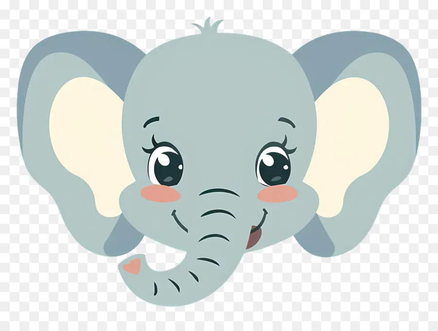 Linda Cara De Elefante，Dibujos Animados Elefante PNG