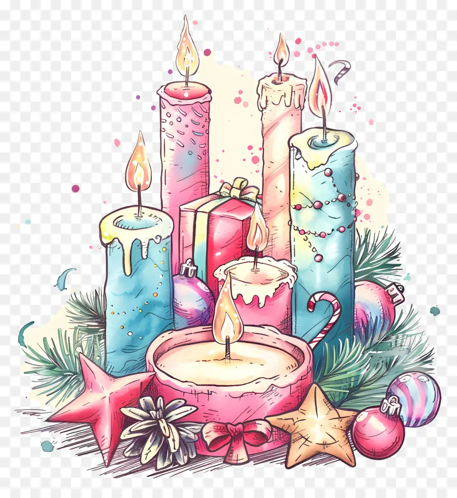 Velas De Navidad，Velas PNG