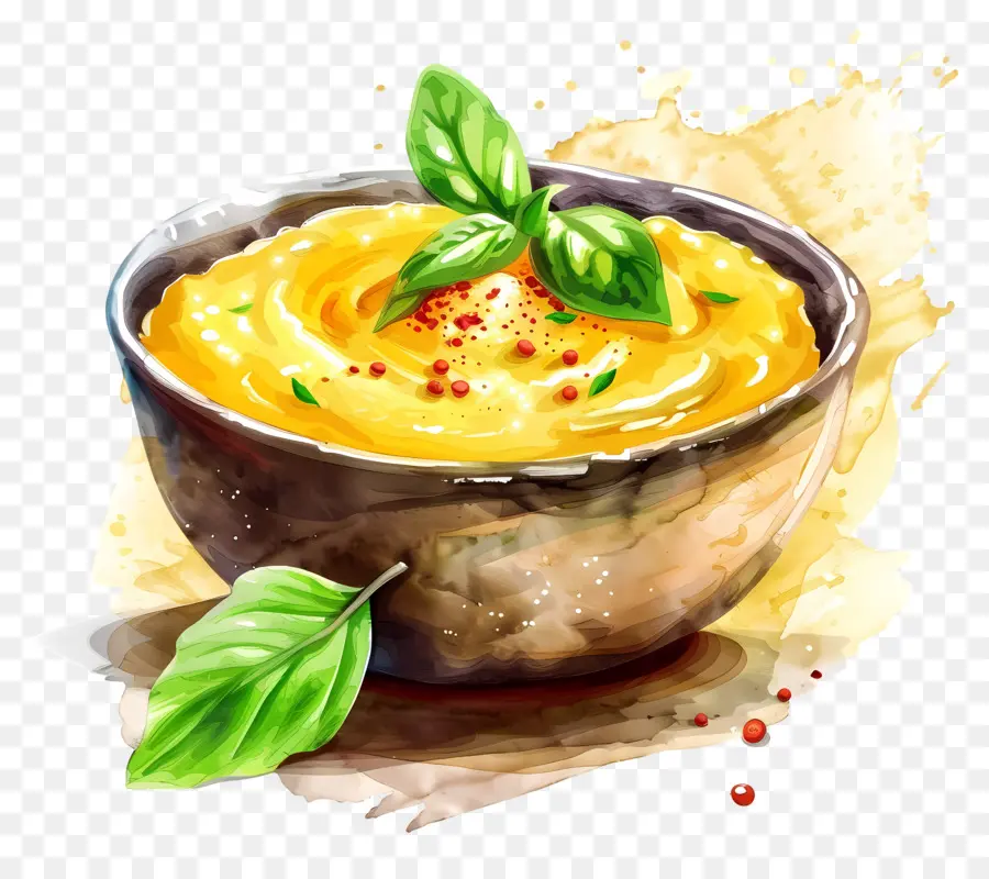 Puré De Verduras，Pintura A La Acuarela PNG