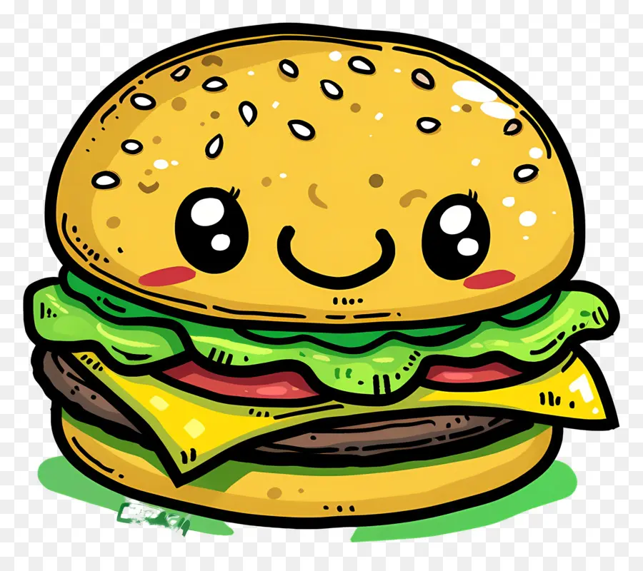 De Dibujos Animados De La Hamburguesa，Sonrisa PNG