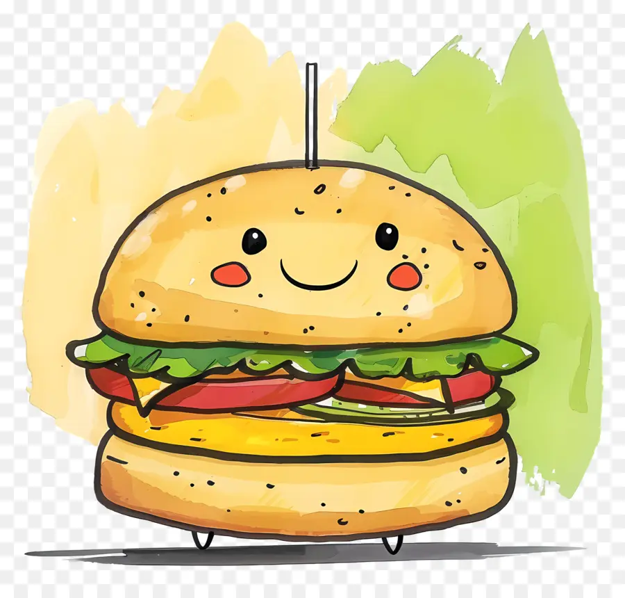 De Dibujos Animados De La Hamburguesa，Feliz Hamburguesa PNG