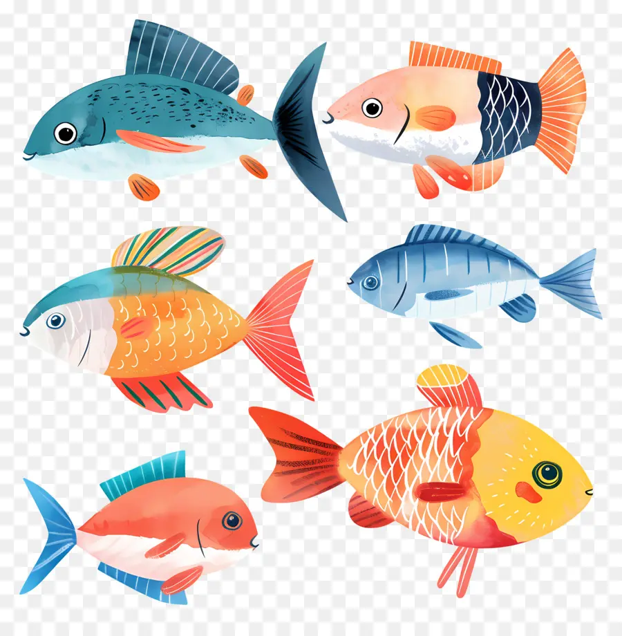 Los Peces，Peces Coloridos PNG