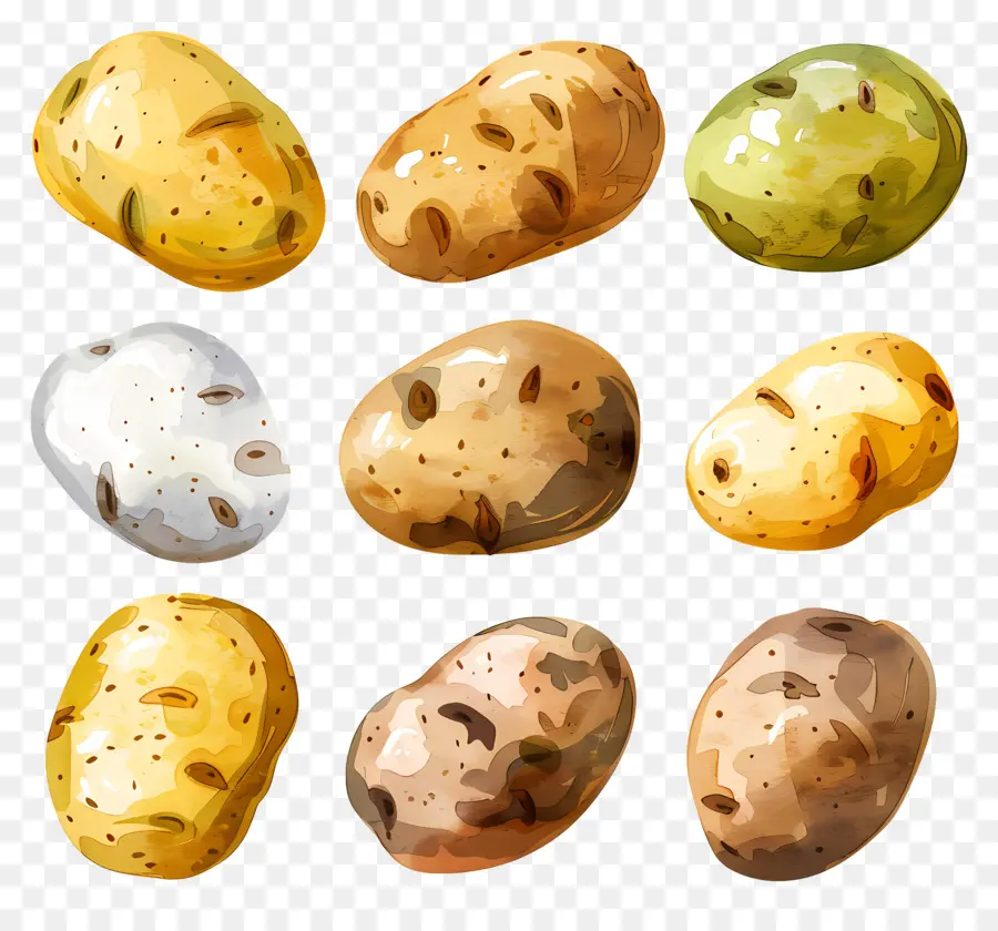 Patatas，Diferentes Colores PNG