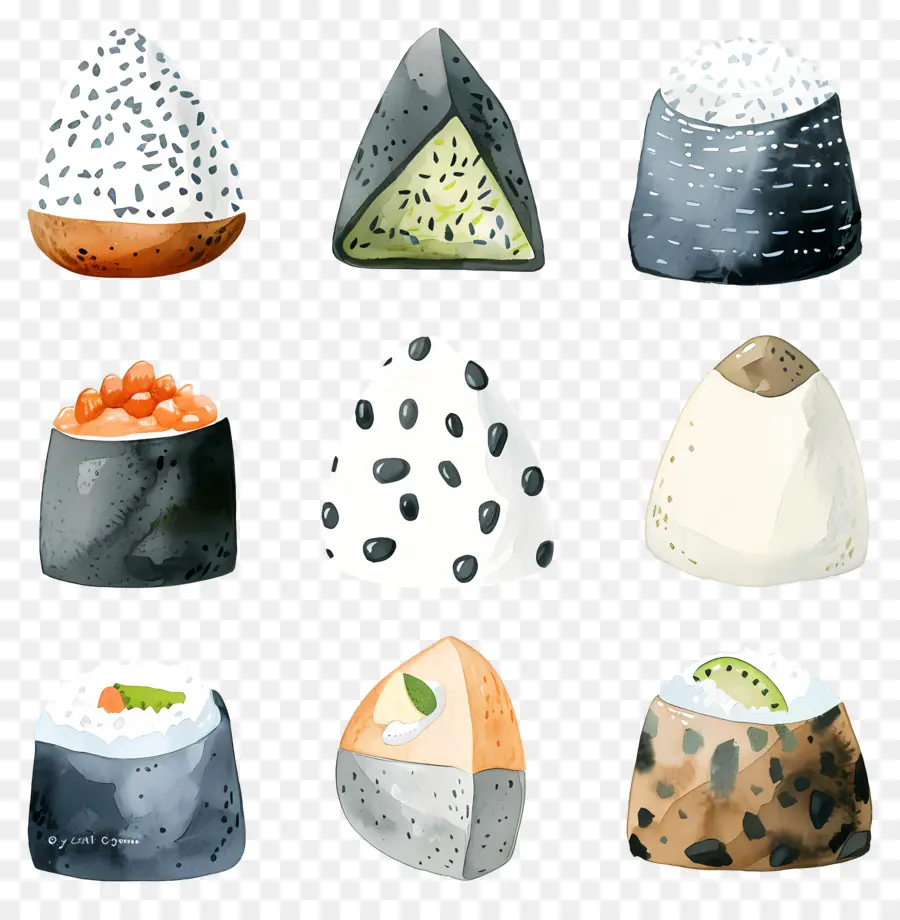 Onigiri，Sushi PNG