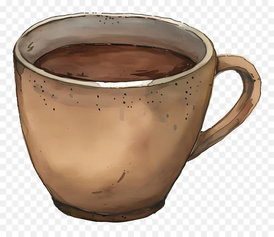 Taza De Café，Pintura De Chocolate Caliente PNG