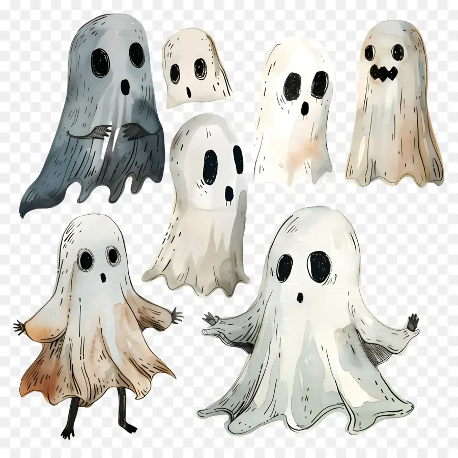 Los Fantasmas，Ilustraciones Fantasmas PNG