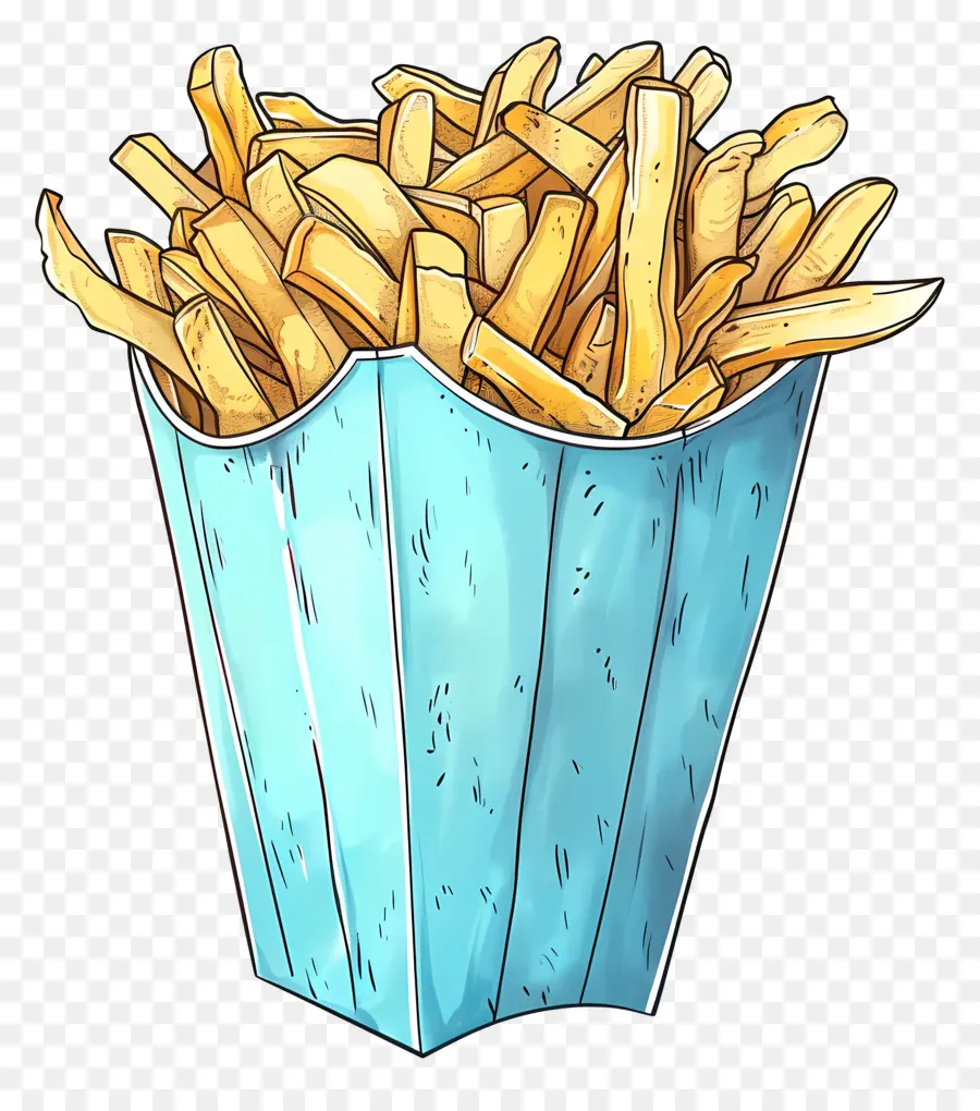 Las Papas Fritas，Recipiente De Plástico PNG