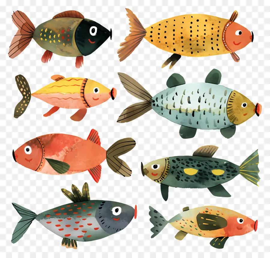 Los Peces，Colorido PNG