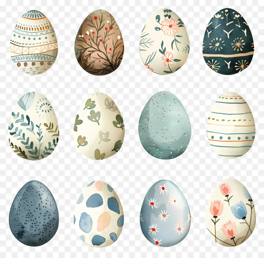 Los Huevos De Pascua，Colorido PNG