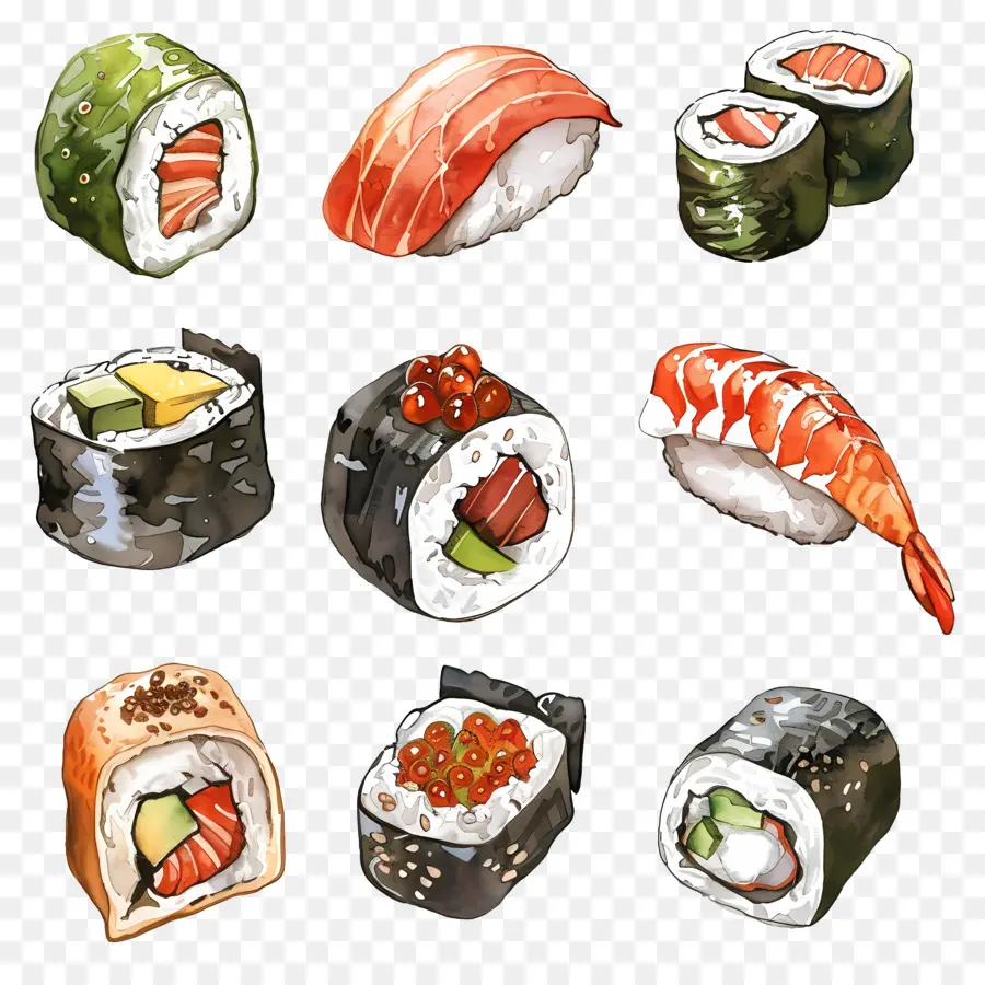 Sushi，Sushi Japonés PNG