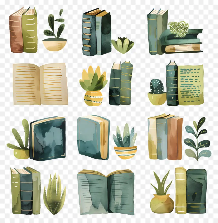 Libros，Las Plantas PNG