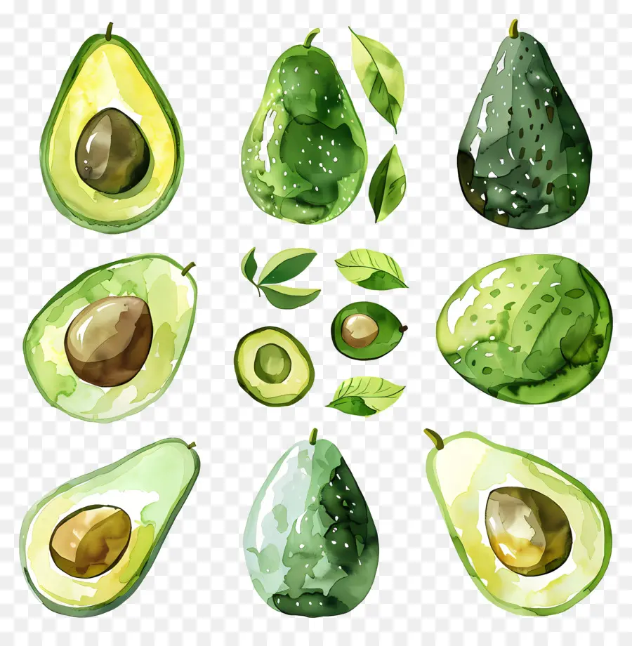 Aguacate，Ripe PNG