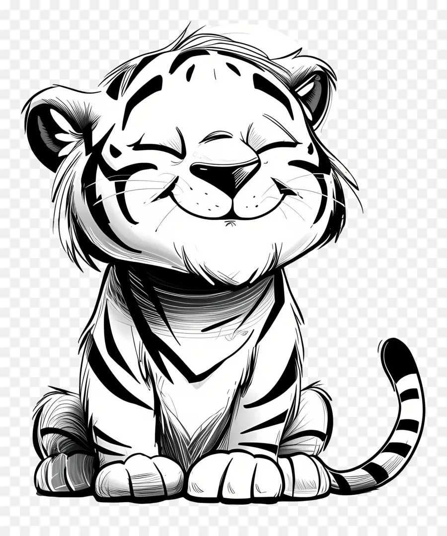 Cartoon Tiger，Tigre Blanco PNG