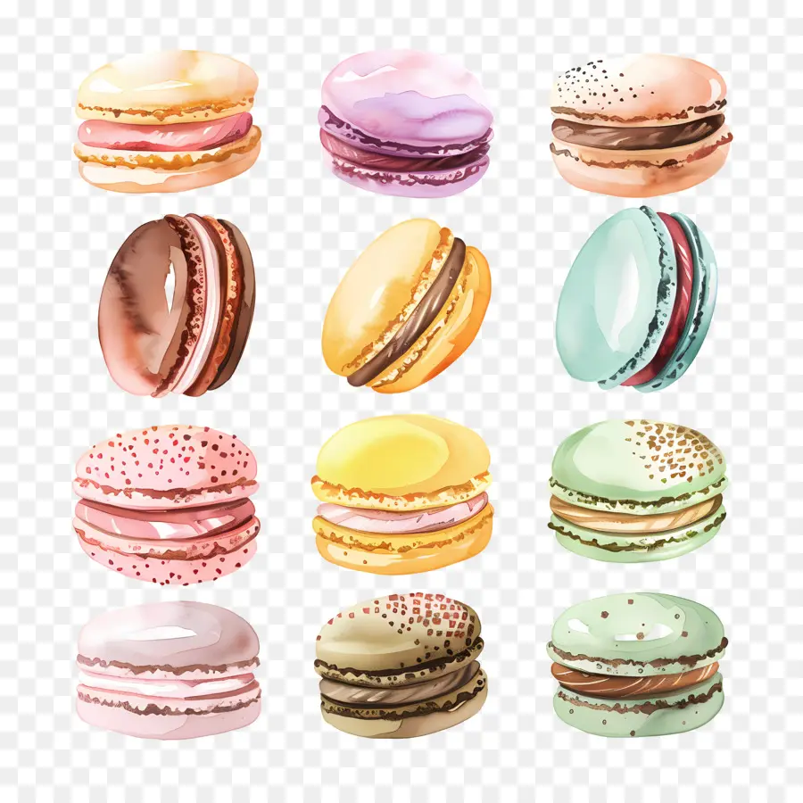 Macarons，Macarons Franceses PNG