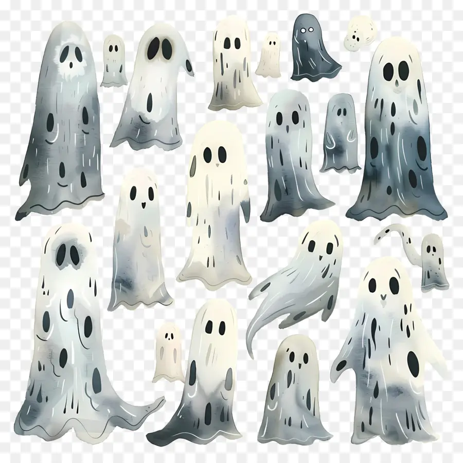 Los Fantasmas，Caras Fantasmas PNG