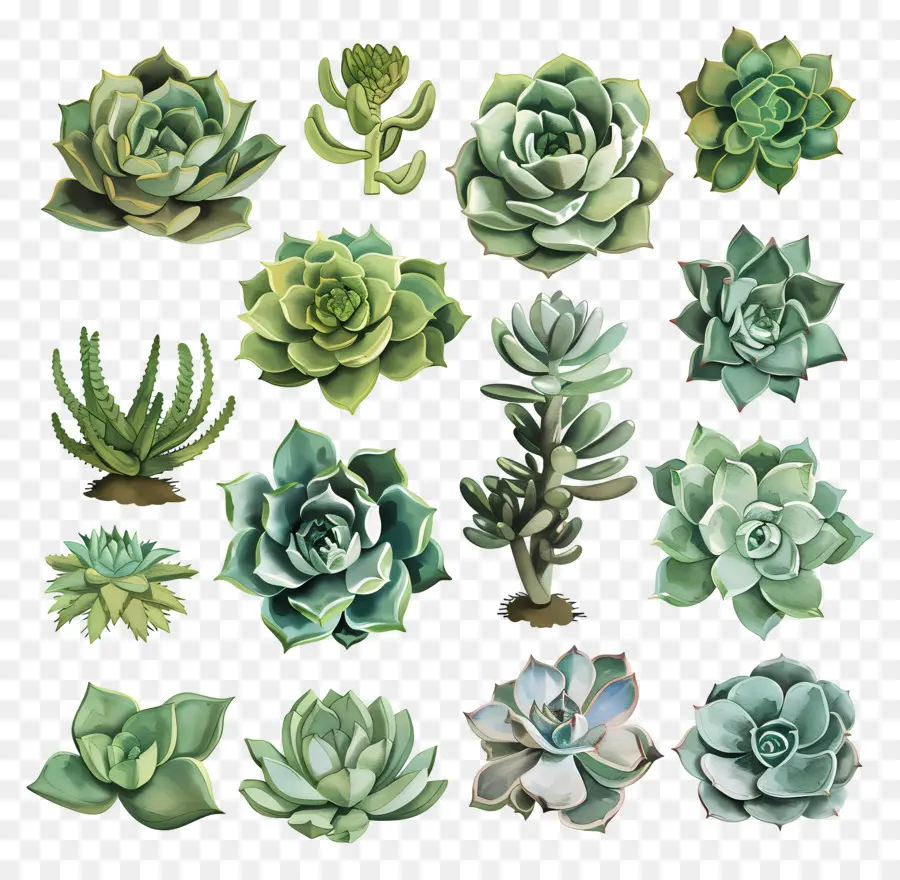 Las Plantas Suculentas，Echeveria PNG