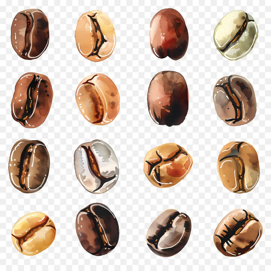 Los Granos De Café，Granos De Café Asados PNG