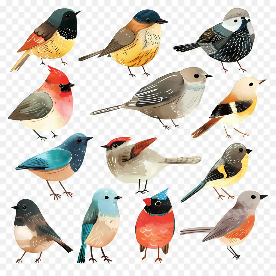 Aves，Handdrawn PNG