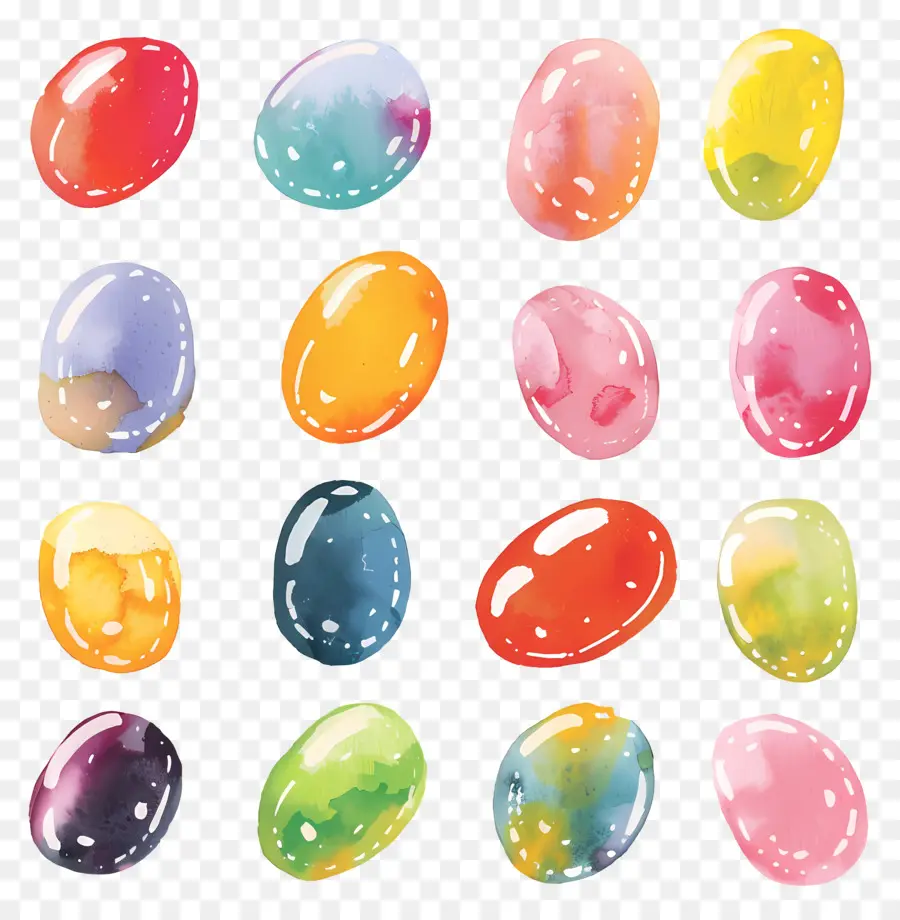 Jelly Beans，Acuarela PNG