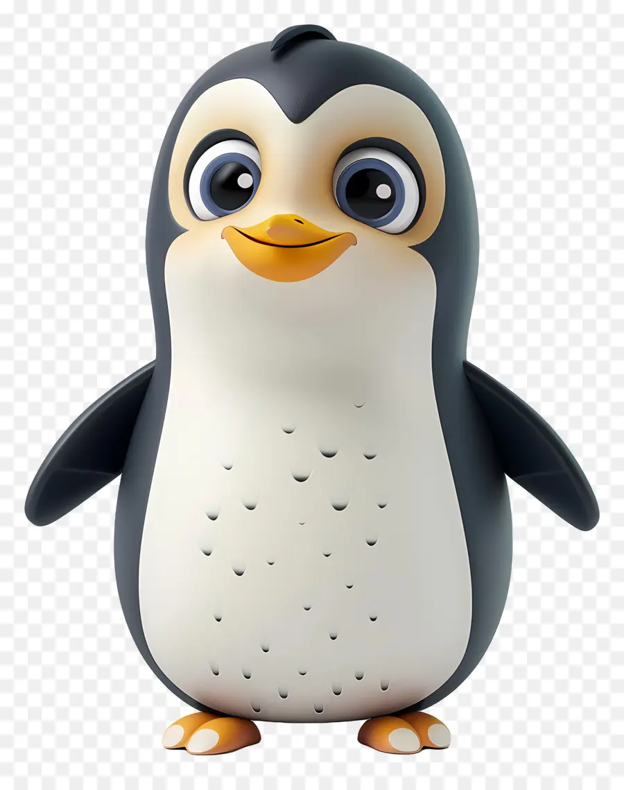 Little Penguin 3d，Dibujos Animados De Pingüinos PNG