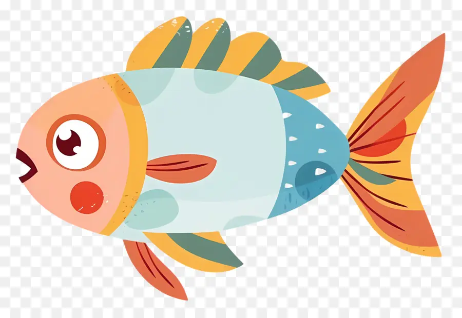 Lindo Pescado，Pescado Amarillo Y Azul PNG