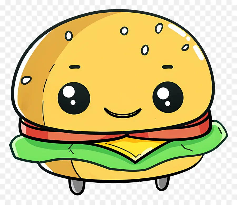 De Dibujos Animados De La Hamburguesa，Cara Sonriente PNG