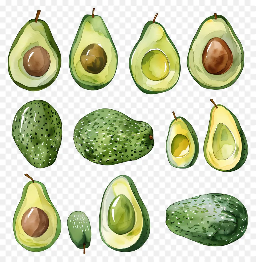 Aguacate，Ripe PNG