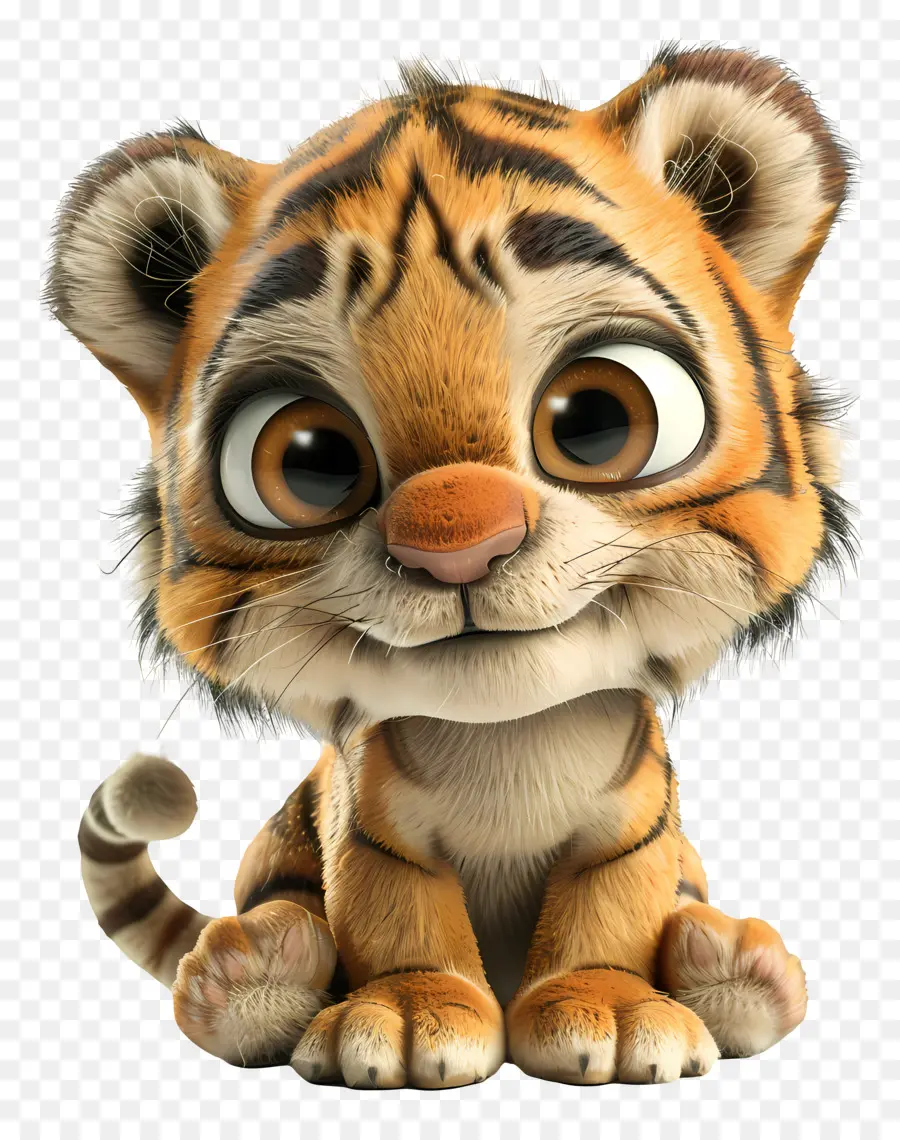 3d Tiger，Tigre Bebé PNG