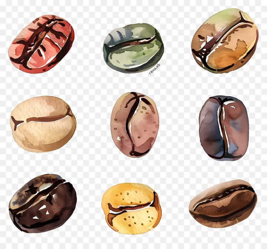 Los Granos De Café，Granos De Café Asados PNG