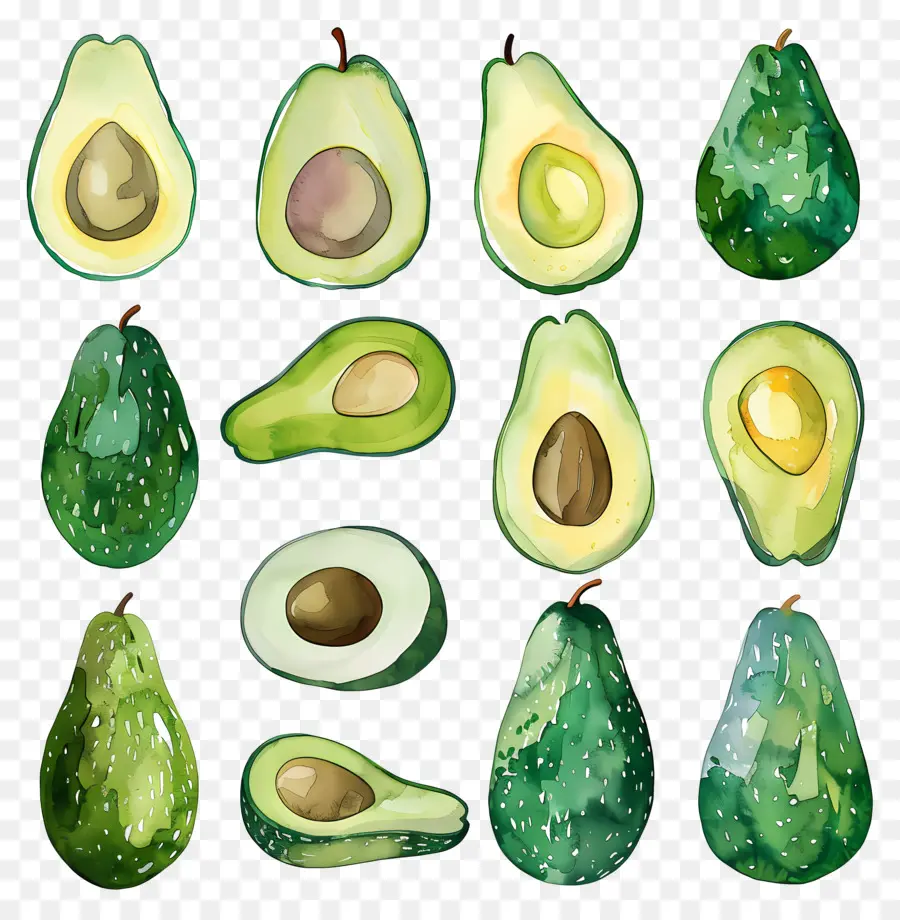 Aguacate，Ripe PNG