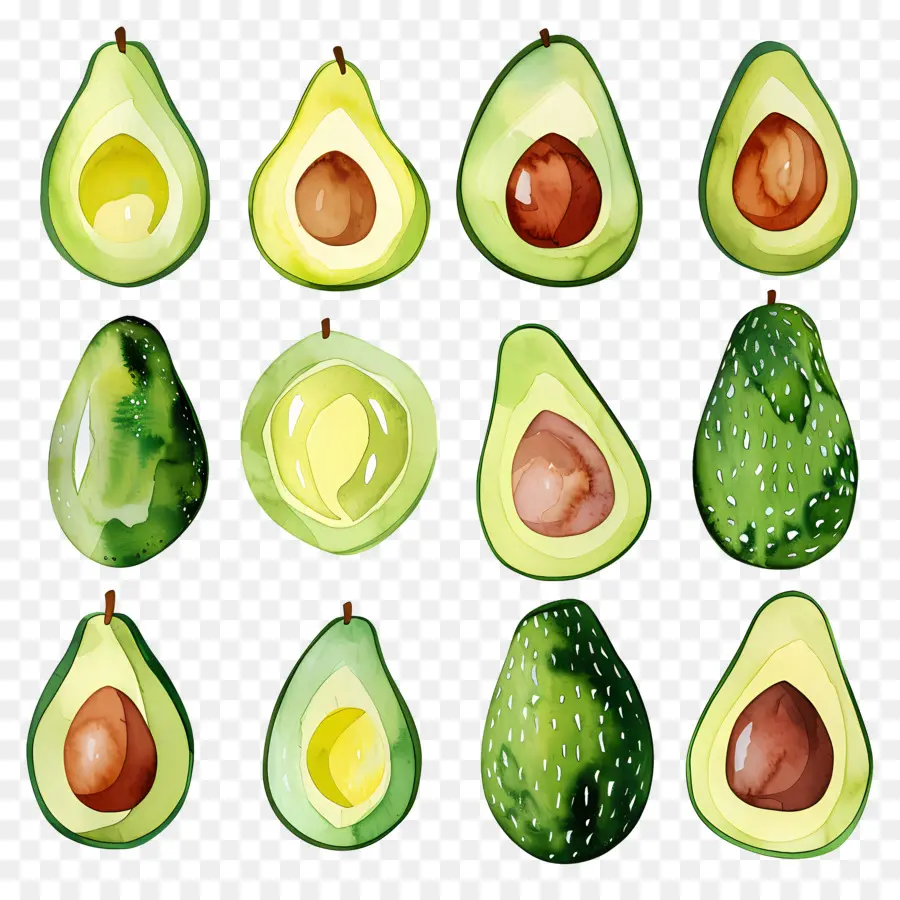 Aguacate，Ripe PNG