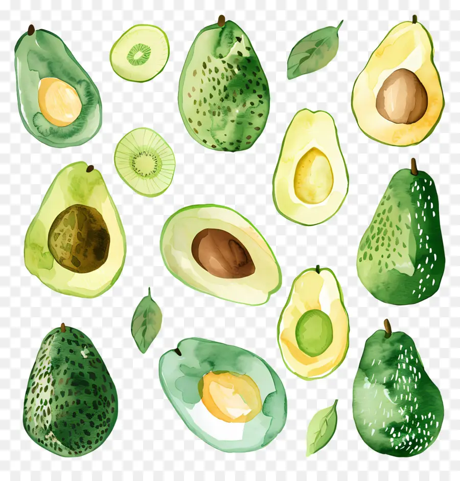 Aguacate，Ripe PNG