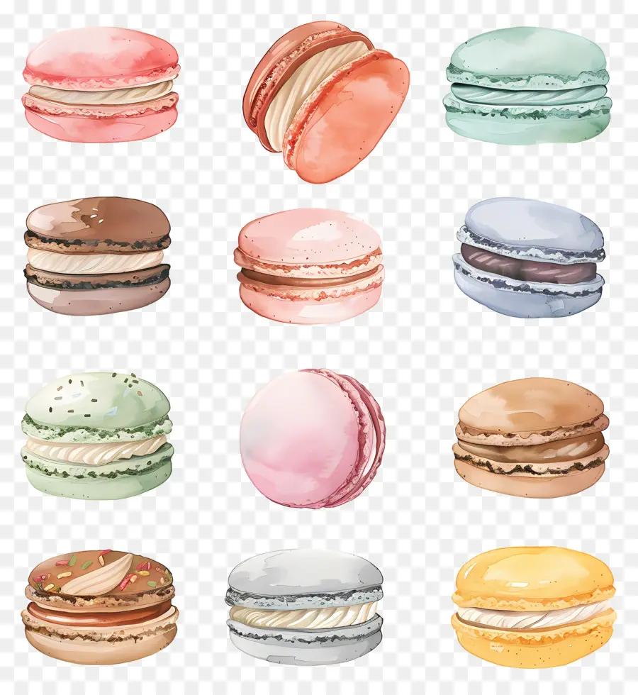 Macarons，Chocolate PNG