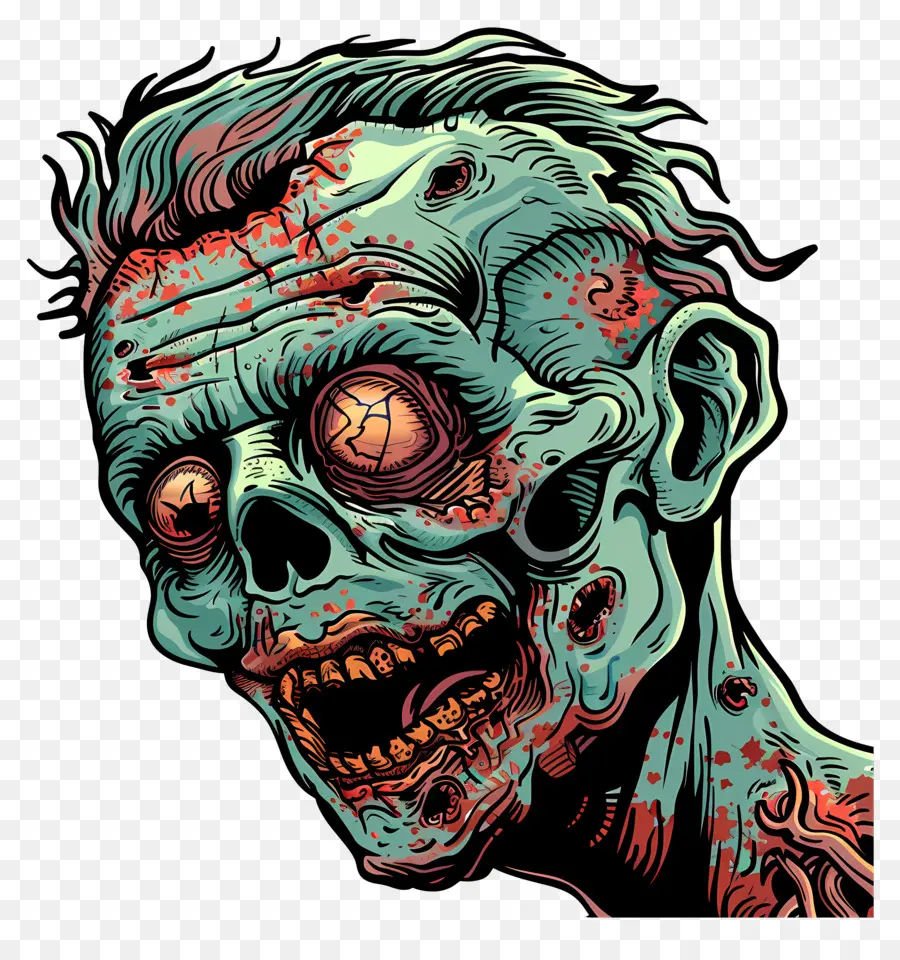 Cabeza De Zombi，Zombie PNG